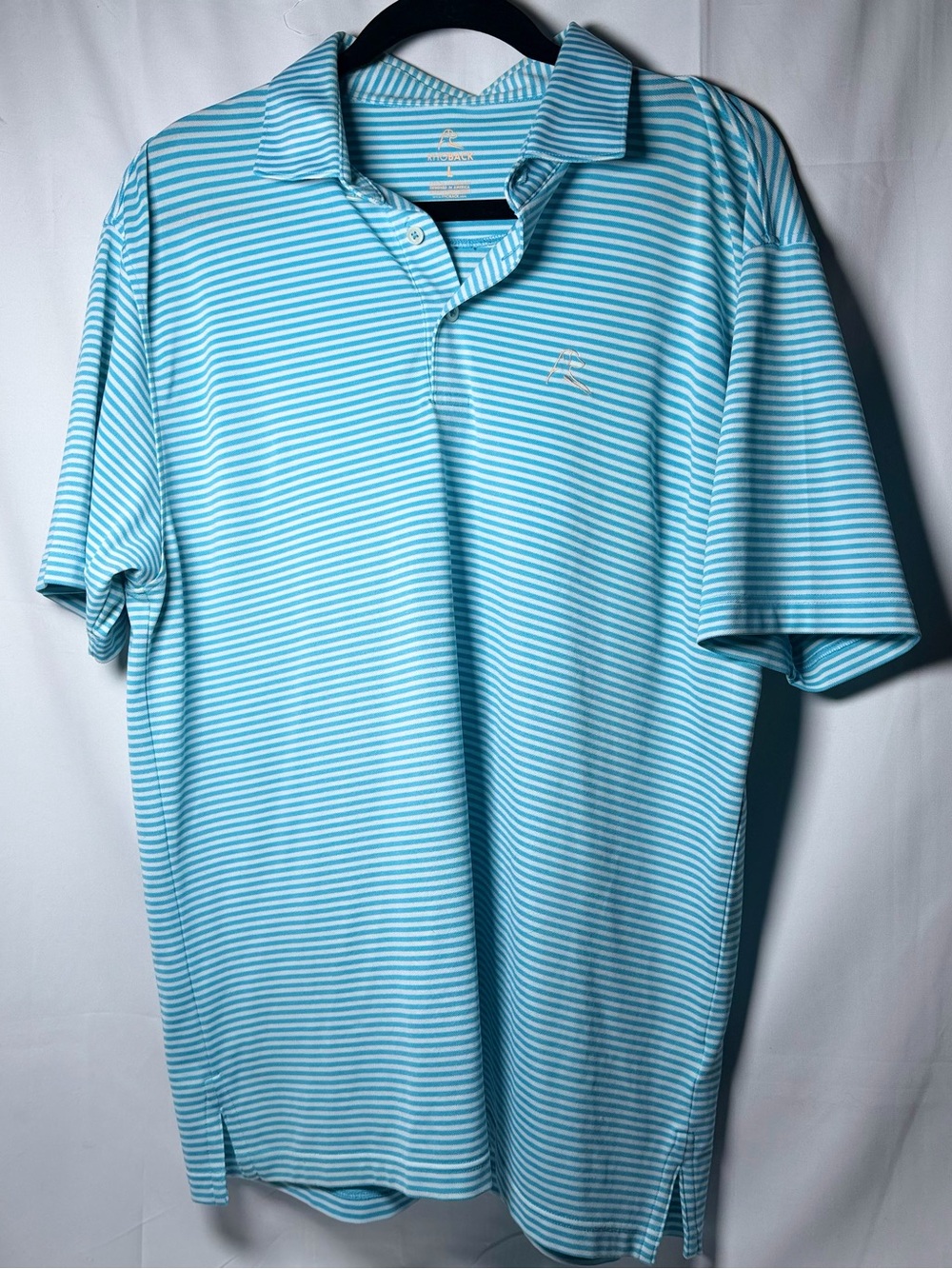 Rhoback Blue & White Striped Polo Shirt